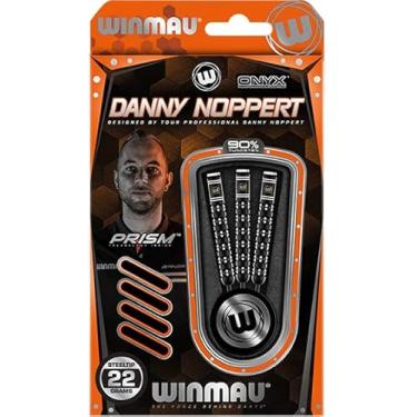 Imagem de Winmau Danny Noppert Freeze Edition Conjunto profissional de dardos de tungstênio com ponta de aço 22 gramas com voos e hastes (eixos)