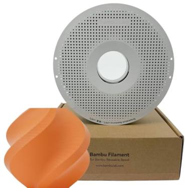Imagem de Filamento 3d Bambu Lab Pla Matte Fosco 1kg 1,75mm Com Carretel Reutilizável Cor Laranja Tangerina 11300