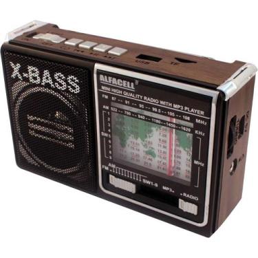 Imagem de Rádio Portátil FM AM Alfacell AL0105M Marrom