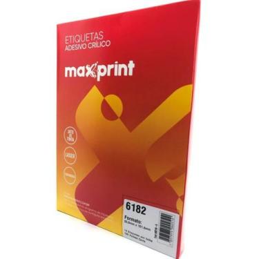 Imagem de Etiqueta 6182 ink/las 33,9x101,6mm 100fls maxprint,  Branco