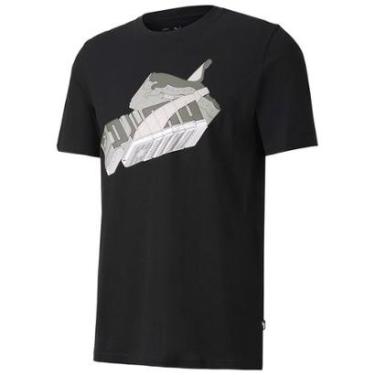 Imagem de Camiseta Puma Masculina Sneaker Inspired Preta-Masculino