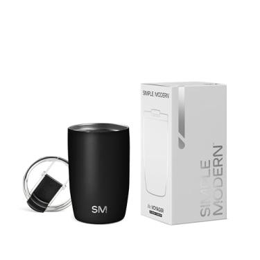 Imagem de Simple Modern Caneca de café de viagem com tampa flip | Garrafa térmica reutilizável isolada de aço inoxidável para café gelado | Presentes para mulheres e homens Ele Ela | Coleção Voyager | 340 g |