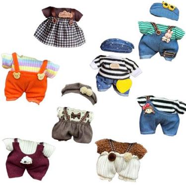 Imagem de Conjunto de roupas de boneca Ezcora para boneca de 17 cm com 6 roupas 
