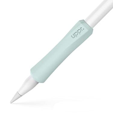 Imagem de UPPERCASE Designs NimbleGrip Suporte ergonômico de silicone premium, design de dupla face, compatível com Apple Pencil Pro, USB-C, 2ª geração, 1ª geração (pacote com 1, Sage)