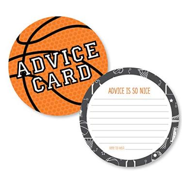 Imagem de Big Dot of Happiness Nothin' but Net - Basketball - Wish Card Baby Shower Activities - Shaped Advice Cards Game - Set of 20