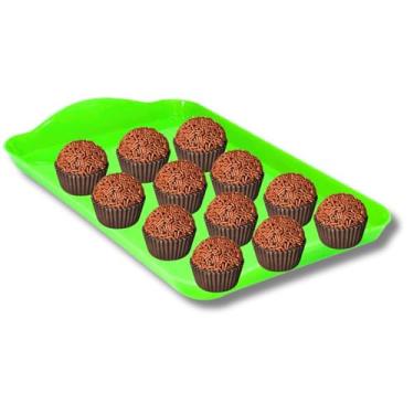 Imagem de Bandeja Neon Para Doces Docinhos Brilha na Luz Negra 33x20cm (Verde)