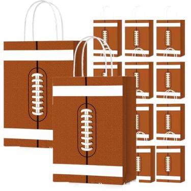 Imagem de BE:ON 24 peças de sacos de presente de futebol de papel para presente de futebol temático esportivo para lembrancinhas de festa de aniversário suprimentos decorações