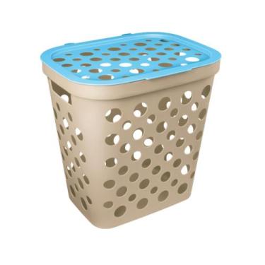 Imagem de Cesto de roupa suja ou brinquedo infantil 30l usual baby para quarto d