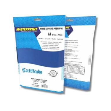 Imagem de Papel Offset Liso Diplomata Opaline A4 180g Azul 50 Folhas - Masterpri