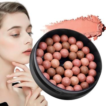 Imagem de Blush Natural,Blush Natural De Longa Duração Em Forma De Bola | Produtos De Beleza Para Iluminar Contornar E Realçar Pele Madura Em Ocasiões Especiais Ou Diárias