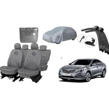 Imagem de Conjunto de capa couro Azera + brinde limpador top - iron tech