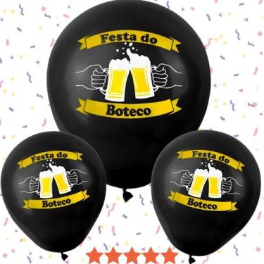 Imagem de 50 Bexigas Tema Festa Boteco Nº 11 Pol Balões Decorado Chopp - EmbaFas