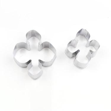 Imagem de Molde de pétala de hortênsia de aço inoxidável - Cortador de biscoito em forma de pétala de hortênsia - Molde de decoração de bolo em forma de pétala de hortênsia - 2 peças/conjunto