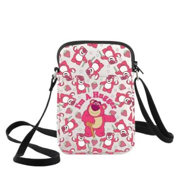 Imagem de WZMPA Bolsa tiracolo divertida Lotso Bear Lotso Fans Gifts I'm A Hugger Bolsa de ombro Lotso Bear Merchandise, Hugger 2-cb,, Compact (14.5 x 21.5 cm), Bolsa tiracolo