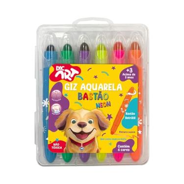 Imagem de DAC - Giz de Cera Retrátil Aquarela Neon com 6 Cores