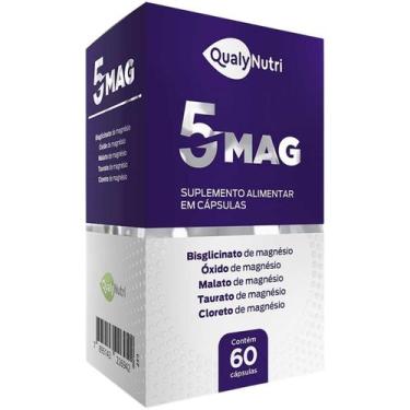 Imagem de Magnesio 5mag Malato Bisglicinato Oxido Cloreto 60 Capsulas - Qualynut