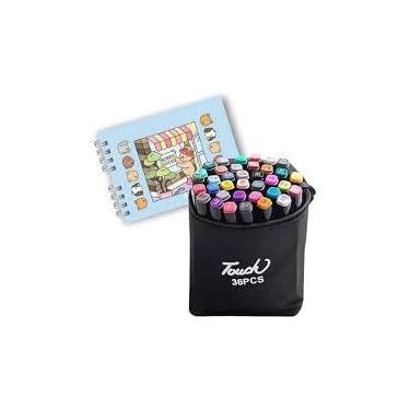 Imagem de Kit com 1 Livro de Colorir Bob Capivara com Estojo de Canetinhas, Ponta Dupla Marcador Permanente, 36 Cores Vibrantes (LIMITADO)