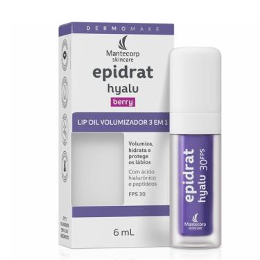 Imagem de Hidratante Labial Mantecorp Skincare Epidrat Hyalu Lip Oil Volumizador 3em1 Berry 6ml