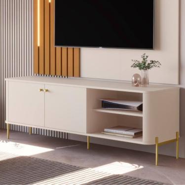 Imagem de Rack Para 58 Polegadas Olaf Off White Dourado