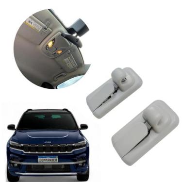 Imagem de Par Presilhas Suporte Quebra Sol Jeep Commander 2022 2023 2024 2025 Or