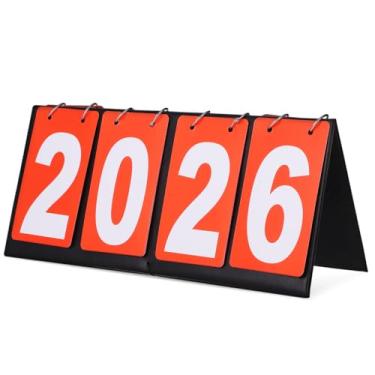 Imagem de VANZACK Jogo de desporto Flip Pontuação Keeper Pontuação Flipper Placar de pontuação digital Flip Números Pontuação de 4 dígitos Placar Basquete Placar de Mesa Flipper Desktop