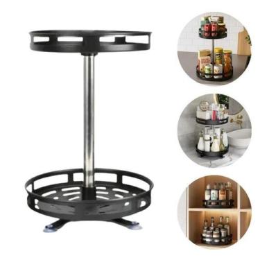 Imagem de Organizador Duplo Giratório Para Cozinha Banheiro E Armário - Top Rio