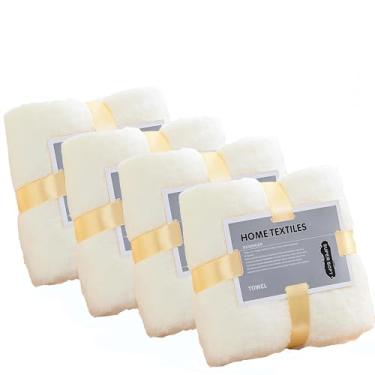 Imagem de LMMINBZ Toalhas de mão de microfibra de 35,5 x 75,2 cm para banheiro, secagem rápida, conjunto de toalhas pequenas para banheiro, cozinha (branca)