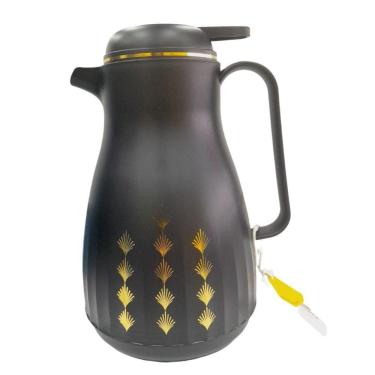 Imagem de Garrafa Térmica 1L Preta com Ampola de Vidro - Quanhe