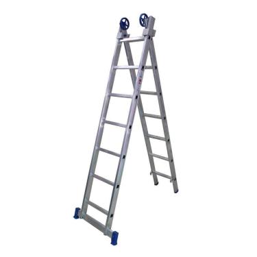 Imagem de Escada Extensiva de Alumínio Pratik, 7x2 Degraus