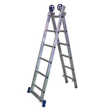 Imagem de Escada Extensiva de Alumínio Pratik, 6x2 Degraus