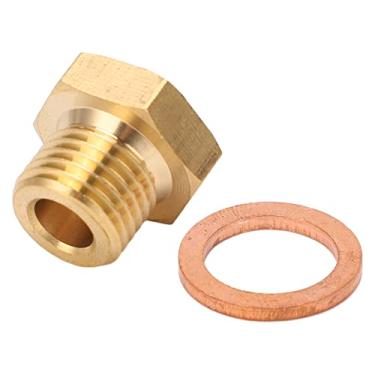 Imagem de lyrlody Adaptador de Temperatura Adaptador de água de Remetente de Medidor de Temperatura 1/8in NPT para M14x1.5 Male Pedras de Reposição Automática Universal Com Construção de Metal para