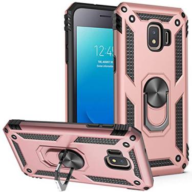 Imagem de Capa Yerebel para Samsung Galaxy J2 Core/J2 2019/J2 Pure/J2 Dash/J2 Capa fofa brilhante para meninas, capa de telefone resistente à prova de choque Defender para Samsung Galaxy J260, ring&rose gold