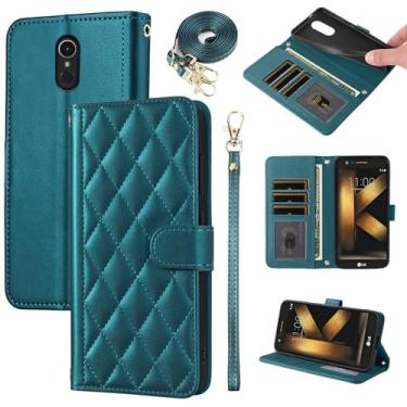 Imagem de Furiet Argyle Capa carteira para LG K20/K20 Plus/K20 V/Harmony/V5/K10 2017/Grace LTE com alça de pulso alça de ombro slots para cartões, capa de telefone para LGK20Case LGK20Plus LGK20V K20V K 20 20K