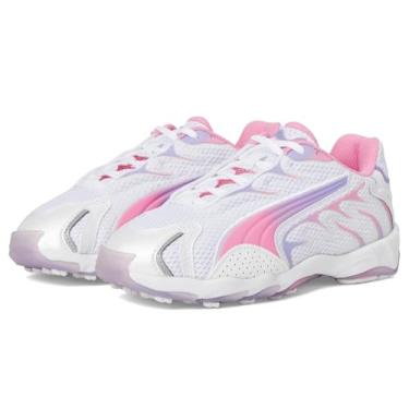 Imagem de PUMA Tênis infantil unissex Inhale Shoes (criança grande), Branco/Rosa Posie, 17