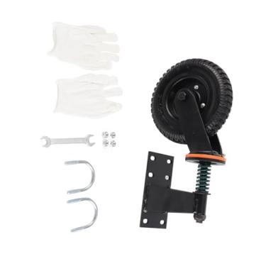 Imagem de VOMEKO 8 Volta de portão para serviço pesado 600 lb CapaciD Ade de aço carbono Caster de borracha com kit de parafuso U encaixa 1-5/8 a 2 Tubos redondos para garagem, portões (Preto)
