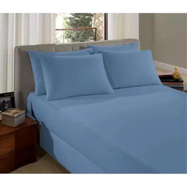 Imagem de Jogo de Len�ol El�stico King em Malha 100% Algod�o, 3 Pe�as, Cor �rtico