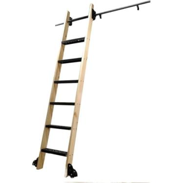 Imagem de Kit De Ferragens Deslizantes Biblioteca De Ferragens Para Escada Rolante Conjunto Completo De Trilhos De Celeiro Robusto E Resistente Para Trilhos De Trilho Com Rodas De Rolo De Piso