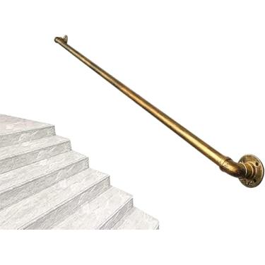 Imagem de Corrimão De Escada Para Interior E Exterior Corrimãos De Escada De Latão Corrimãos Suportes De Corrimão De Escada Barra De Apoio De Parede De Barra De Trilho De Apoio Bala, 2.6Ft/80Cm