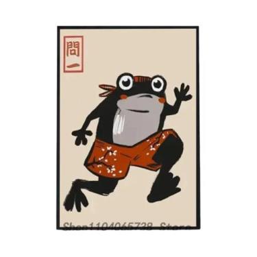 Imagem de Antigo Vintage Sapo Cartaz Impressão De Papel Para Casa Sala De Estar 