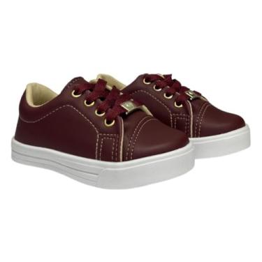 Imagem de Tênis Infantil Casual Confortável e Estiloso – Do 20 ao 34 (Vinho, BR, Criança de 4 a 8 anos, Numérico, M, 32)