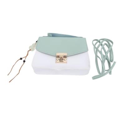 Imagem de Mulheres Bolsa de ombro de ombro Top Handel Bolsa Bolsa Bolsa Resistente a Scratch Com Bloqueio de cores Design espaço espaçoso para viagens casuais para festas compras PU Material (Verde)