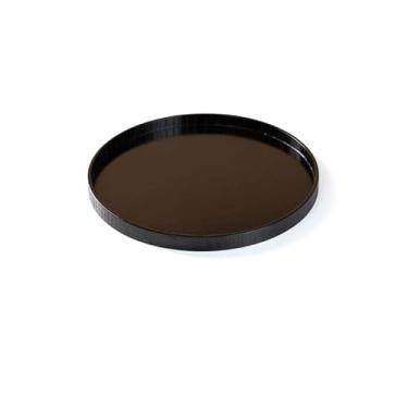 Imagem de Bandeja redonda de madeira para servir – Bandeja de chá de madeira rústica para café da manhã, lanches, café e decoração de casa (marrom escuro, 33 cm)