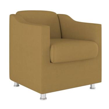 Imagem de Poltrona Decorativa Para Recepção Clinica Balaqui Decor Cor:Capuccino