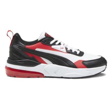 Imagem de PUMA Tênis masculino Vis2k Back to Heritage branco/preto/vermelho 43, médio