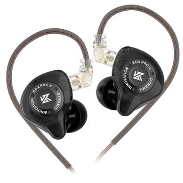 Imagem de Fones de ouvido intra-auriculares KZ EDX Pro X, fones de ouvido HiFi IEM, som de graves profundos com cabo destacável, para DJs cantores audiófilos