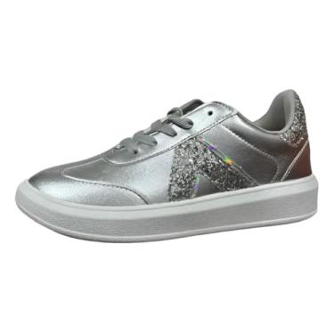 Imagem de Tênis Itweens Infantil 98002014 (Prata/Gliter/Branco, BR, Criança de 9 a 12 anos, Numérico, 32)