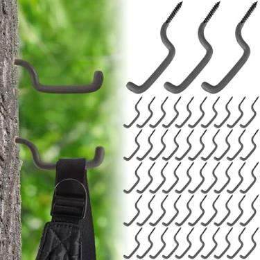 Imagem de Amylove 40 peças de ganchos de arco para suporte de árvore, ganchos para caça, arco e flecha, acessórios de caça, acessórios de suporte de árvore, suporte de engrenagem de arco, parafuso em acessório