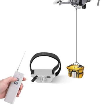 Imagem de Sistema universal de drone Airdrop – dispositivo de liberação de airdrop de carga útil com gancho, dispositivo de lançamento de isca, acessórios para drone compatíveis com DJI Mavic Mini 4 Pro, Mini 3