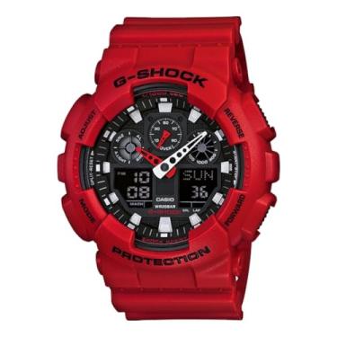 Imagem de Relógio G-Shock GA-100 Analógico e Digital Vermelho