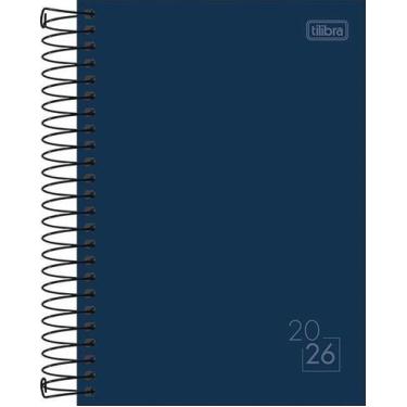 Imagem de Agenda Azul 2026 14x20 cm Tilibra Spice M6 Espiral Capa Dura 160 folha
